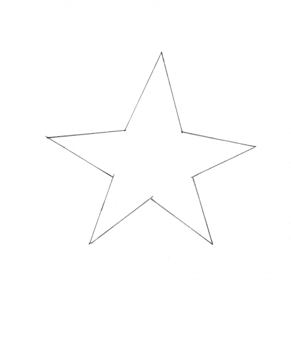 Tegning av en stjerne.