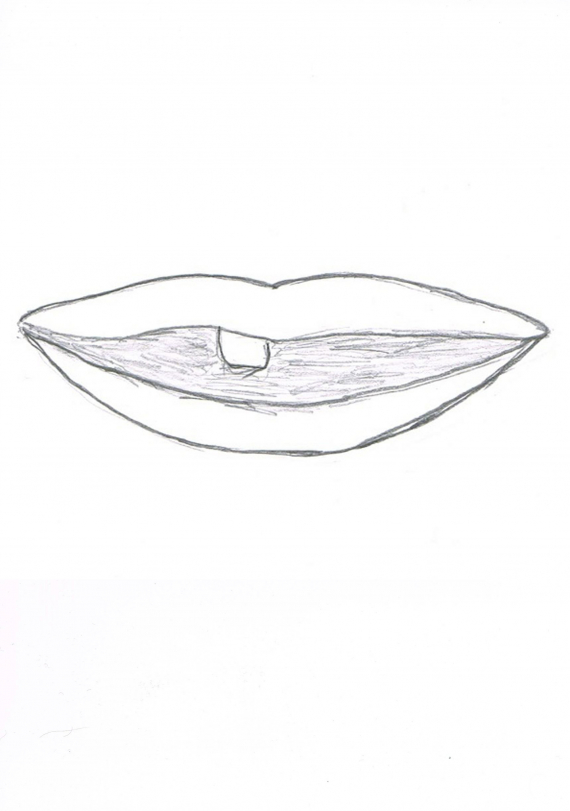 Tegning av en munn.