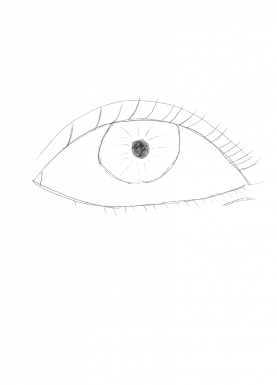 Tegning av et øye.