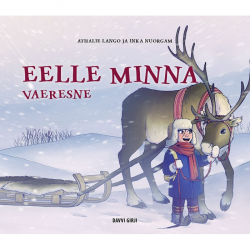 Omslag av boka Eelle Minna vaesesne, med bilde av en jente som leier en kjørerein.