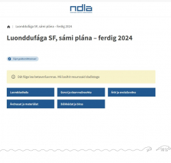 Forsidebilde av læremiddel for naturfag med lenker til naturfaglige temaer.