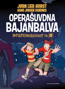 Omslag av boka Operašuvdna bajánbalva med tegning av to barn som ser skremt ut.