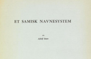 Et samisk navnesystem